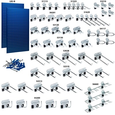 Triton Products LocBoard Pegboards with 63 pc. LocHook Assortment (LB2-BKit)