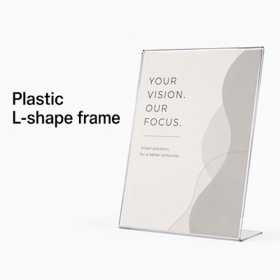Staples Sign Holder, 8.5" x 11", Clear Plastic (53126/18387)