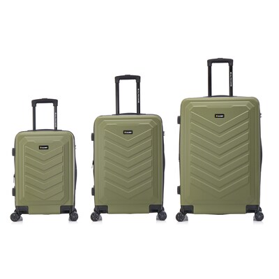 US Army FOX PRO 3-Piece Hardside Spinner Carry-On Luggage Set, TSA Checkpoint Friendly, OLIVE DRAB (USLFPROSML-GRN)