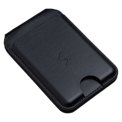 Scapade MagCard Pro MagSafe-Compatible Magnetic Card Holder Wallet with Kickstand and Apple Find My Tracker, Black (S-MGCH)
