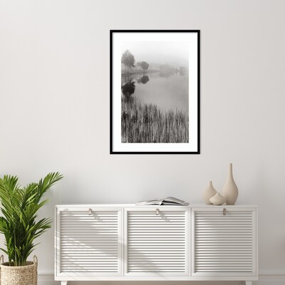 Amanti Art Lakeside Mist by Monte Nagler Wood Framed Wall Art Print, 30" x 41" (A42675533715)