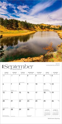 2026 BrownTrout Wyoming Wild & Scenic 12" x 12" Monthly Wall Calendar (9798330706426)