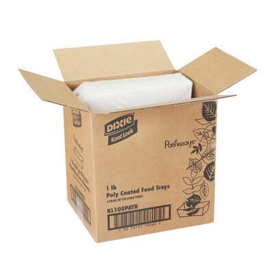 Dixie Pathways Kant Leek Polycoated Paper Food Tray by GP PRO, 1000/Carton (KL100PATH)