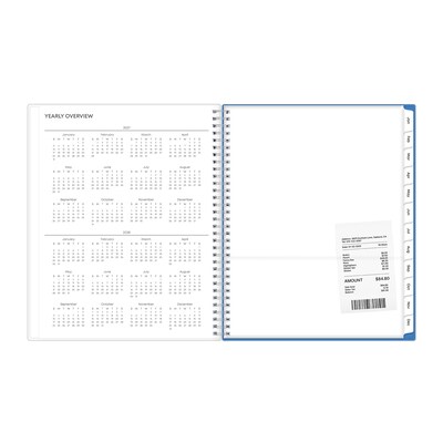 2027 Blue Sky Savoy Cool 8.5" x 11" Calendar Year Weekly & Monthly Planner, Plastic Cover (148762-27)