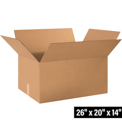 26 x 20 x 14 Shipping Boxes, 32 ECT, 15/Bundle (262014)
