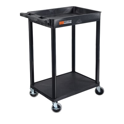 Luxor ENDURA 2-Shelf Utility Cart, Black (STC12-B)