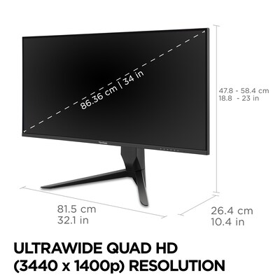 ViewSonic 34" 165Hz LCD Gaming Monitor, Black (VX3418-2K)