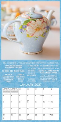 2027 Willow Creek For the Love of Tea 12" x 12" Monthly Wall Calendar, Assorted Colors (60261)