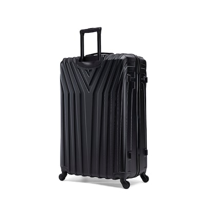 InUSA Vasty 4-Piece Hardside Spinner Luggage Set, TSA Checkpoint Friendly, Black (IUVASSMLXL-BLK)