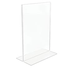 Staples Sign Holder, 5 x 7, Clear Plastic (ST16657/16657)