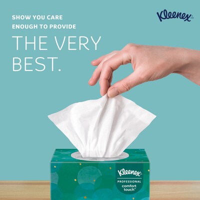 Kleenex Professional Cube Facial Tissue, 2-ply, White, 90 Sheets/Box, 36 Boxes/Carton (21271)
