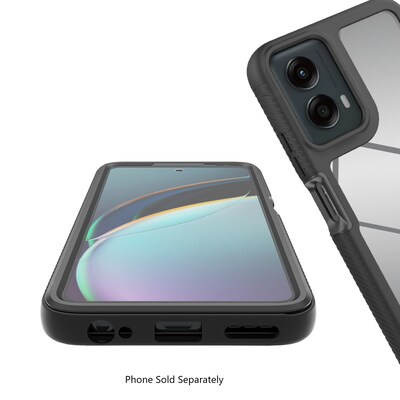 SaharaCase Raider Series GRIP Rugged Case for Motorola G 5G (2024), Shock Absorbing, Black (CP00566)