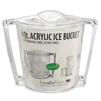 Creativeware 4 Quart Ice Bucket with tong