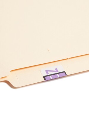 Smead BCCR Labels File Folder Label, Z, Lavender, 500 Labels/Pack (67096)