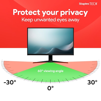 Staples TECH Anti-Glare Privacy Filter for 24" Widescreen Monitor (16:9) (ST62136-CC)