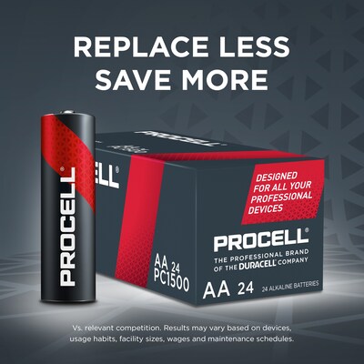 Procell AA Alkaline Battery, 24/Pack (PC1500BKD01)