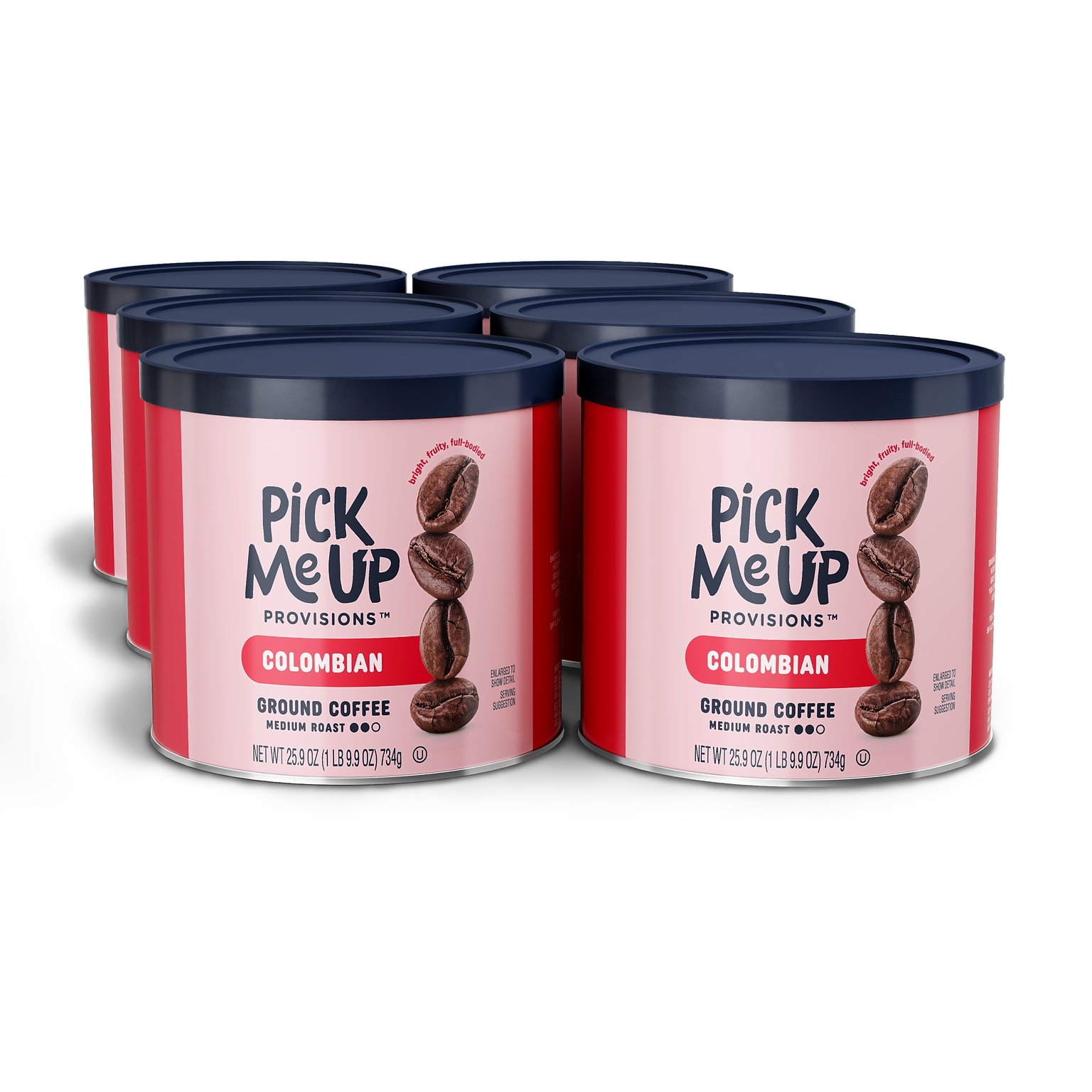 Pick Me Up Provisions™ Ground Coffee, Medium Roast, 25.9 oz., 6/Pack (PM63309CT)