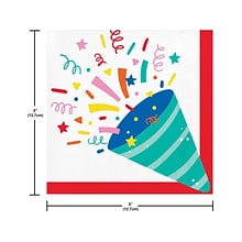 Creative Converting Hats Off Birthday Plates and Napkins Kit, Assorted Colors (DTC9127E2G)