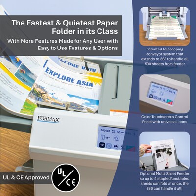 Formax FD 386 Automatic Paper Folder, 500 Sheets (FD386)