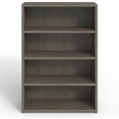 Lorell Prominence 2.0 48 4-Shelf Bookcase with Adjustable-Shelves, Gray Elm Laminate (LLRPBK3448GE)