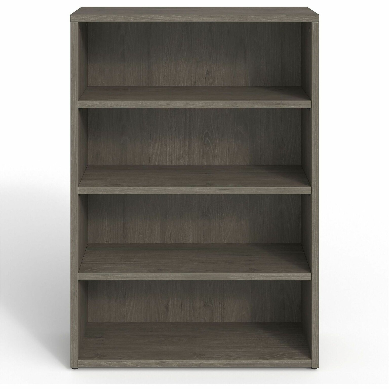 Lorell Prominence 2.0 48 4-Shelf Bookcase with Adjustable-Shelves, Gray Elm Laminate (LLRPBK3448GE)