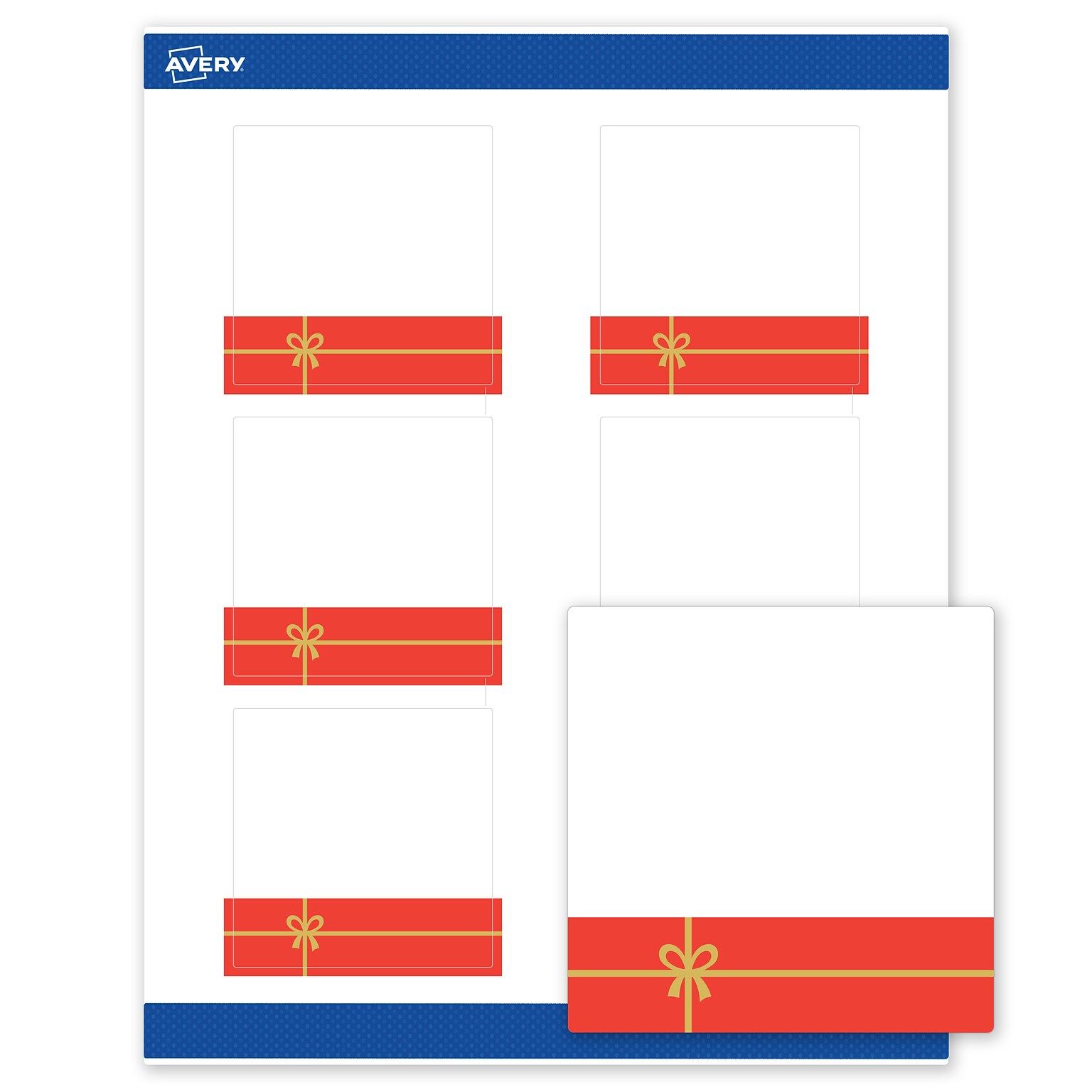 Avery Square Multipurpose Labels, 3 x 3, White, 60/Pack (19479370561)