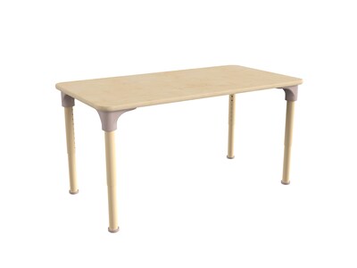 Flash Furniture Bright Beginnings Hercules Rectangular Table, 47" x 24", Height Adjustable, Beech (MK-ME088025-GG)