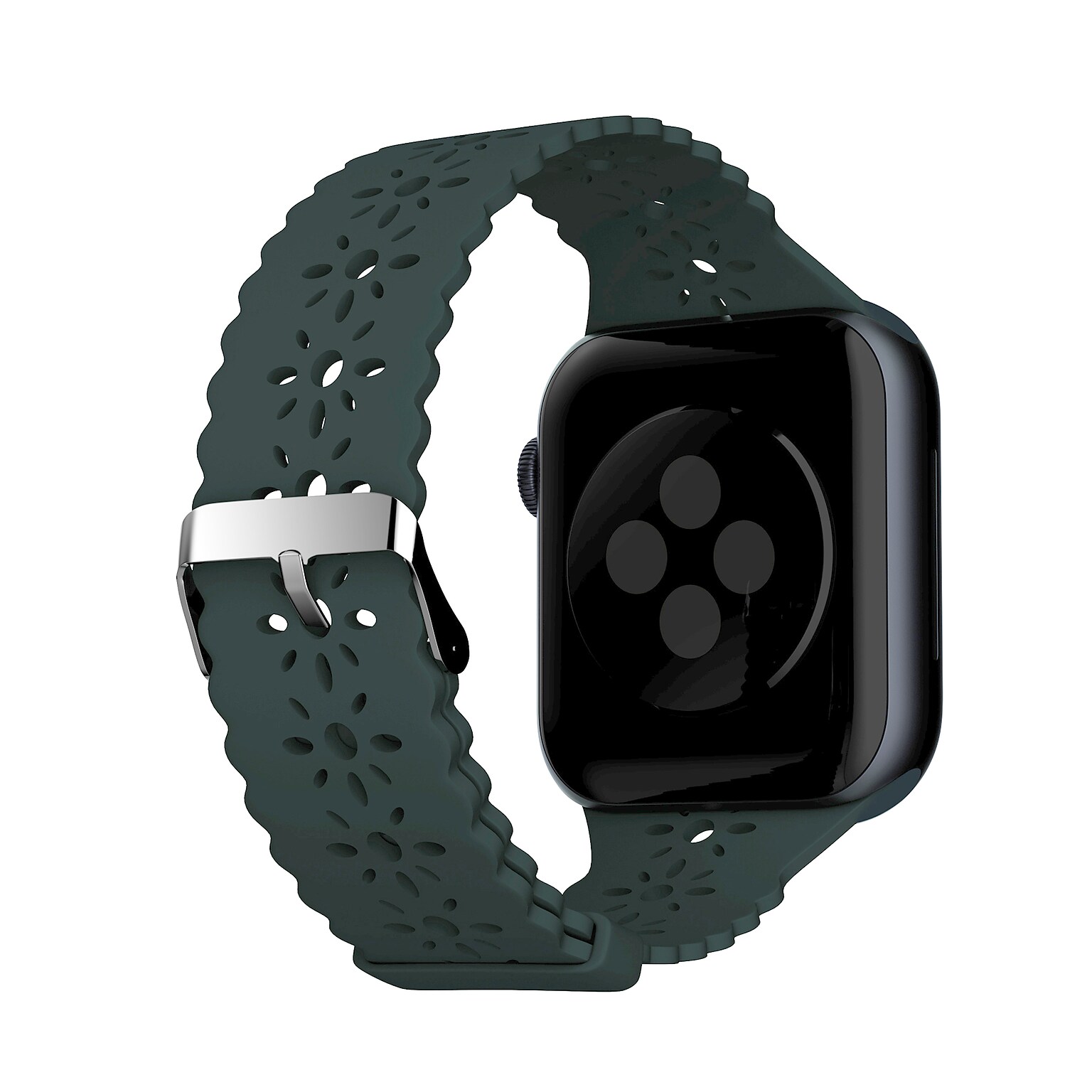 LAX Lace Silicone Band for Apple Watch, Inverness Green