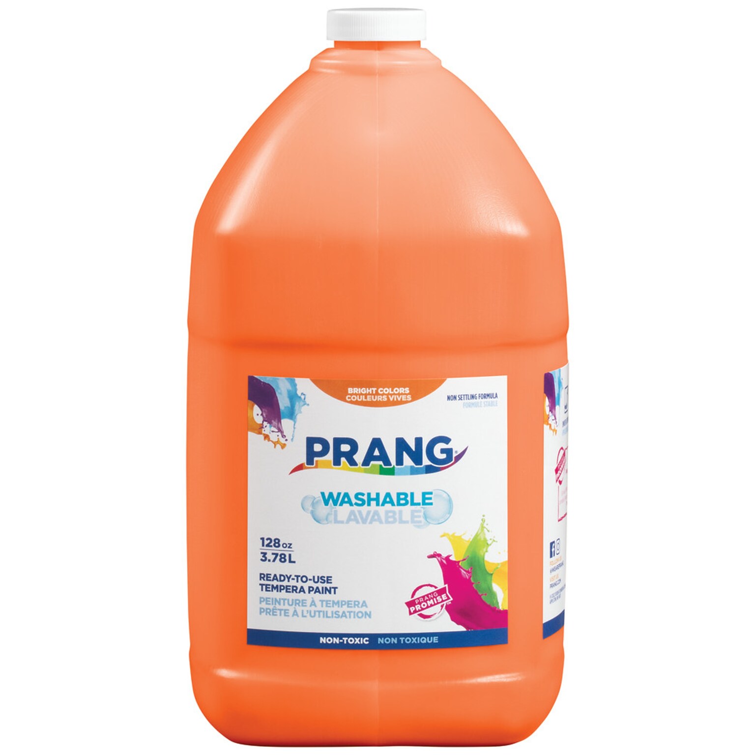 Prang Washable Ready-to-Use Paint, Orange, 128 oz.