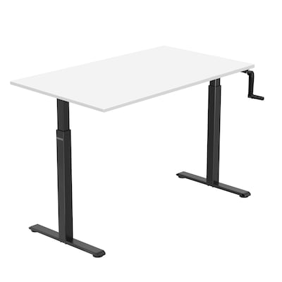 Mount-It! 48W Manual Adjustable Standing Desk, White/Black (MI-18069)