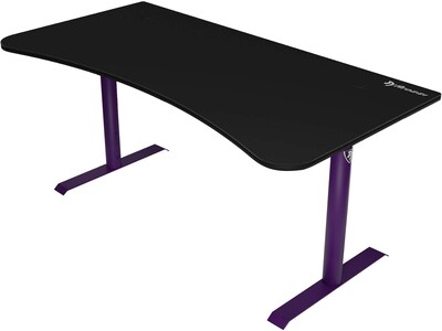 Arozzi Arena 63"W Gaming Desk, Deep Purple/Black (ARENA-NA-DP-BK)