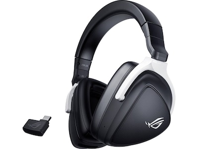Asus ROG Delta S Wireless Noise Canceling Bluetooth Gaming Headset, USB Type-C, Black/White (ROGDELTASWIRELESS)