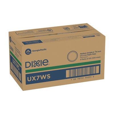 Dixie Pathways 6 7/8 Paper Plates, Multicolor, 500/Carton (UX7WS)