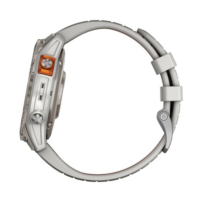Garmin fenix 7 Pro Sapphire Solar Edition Smartwatch, Fog Gray & Ember Orange, 47mm (GRM0277720)