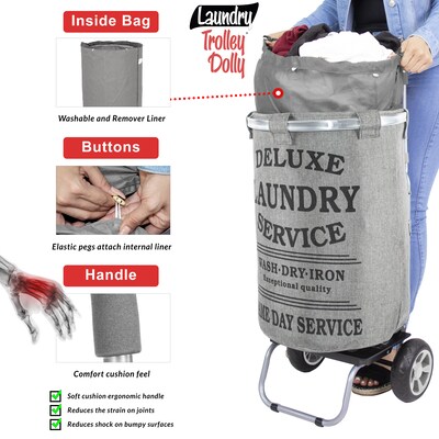 Dbest Laundry Trolley Dolly, Grey (01-564MB)