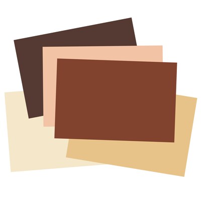 Tru-Ray Shades of Me 12" x 18" Construction Paper, Assorted Colors, 50 Sheets/Pack, 2 Packs/Bundle (PAC102950-2)