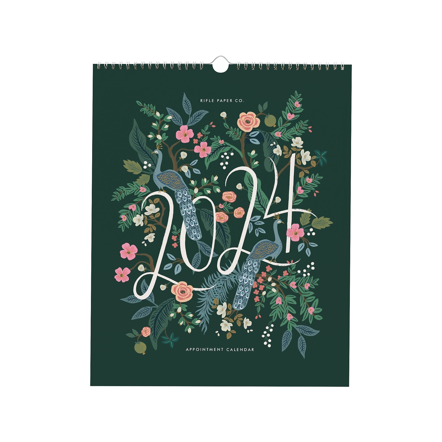 2024 Rifle Paper Co. Peacock 12 x 15 Monthly Wall Appointment Calendar (CAL082)