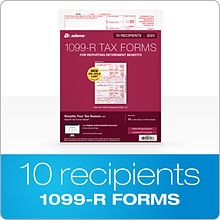 Adams 2023 1099-R Tax Forms, 6-Part, 10/Pack (STAX5R-23)