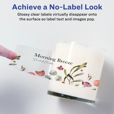 Avery Laser/Inkjet Multipurpose Labels, 3.5 x 8, Glossy Clear, 50/Pack (94261)