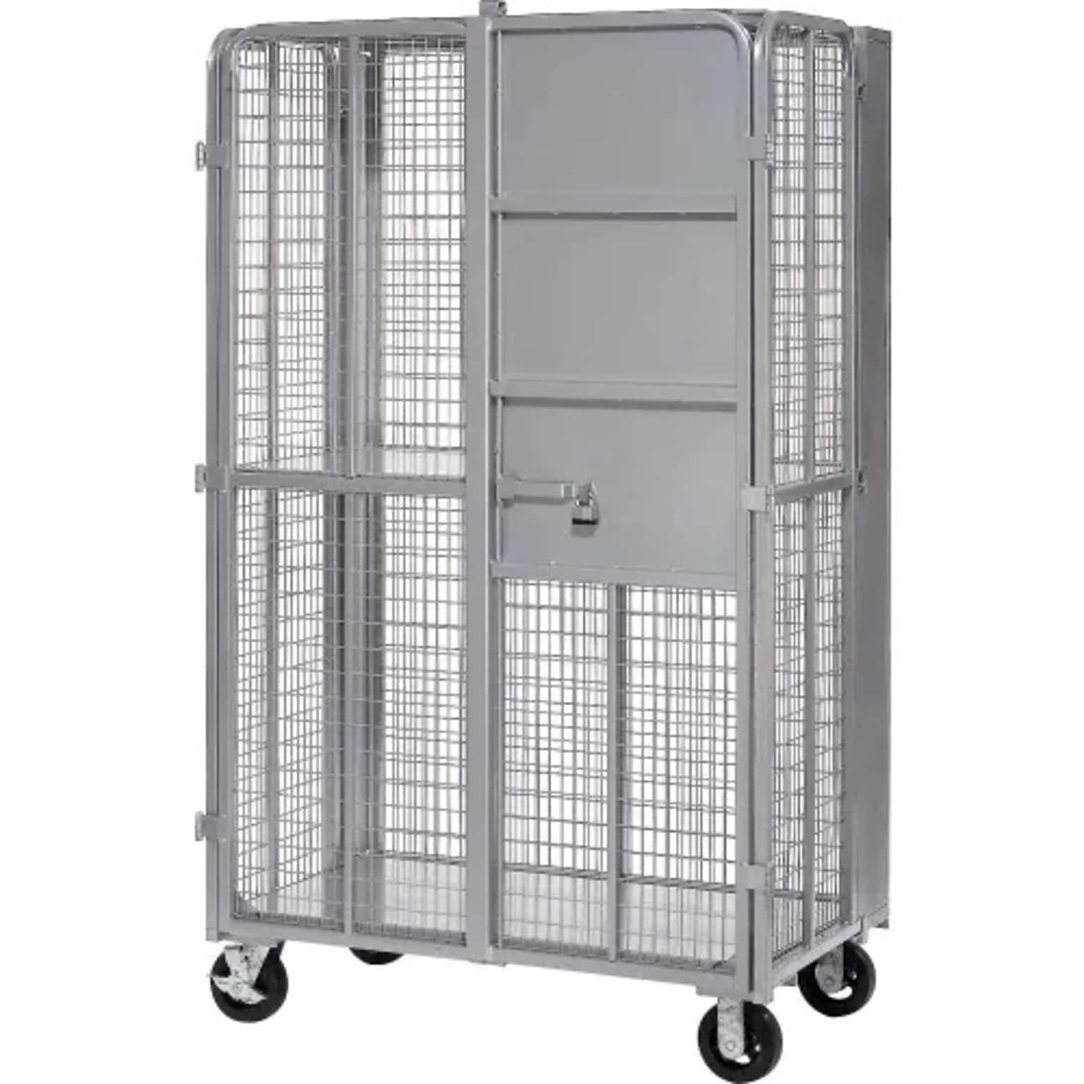 Global Industrial Fold-Up Security Truck, 27W x 44-1/3L x 76H, 2000 Lb. Capacity, Gray (912114)