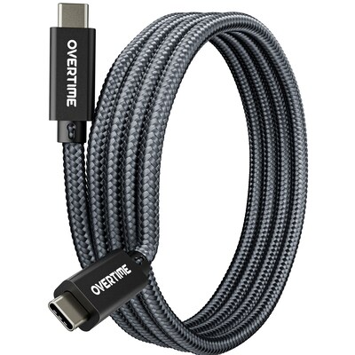 Overtime C92 6 ft USB-C to USB-C 240W Charging Cable, Black (OCC92BK)