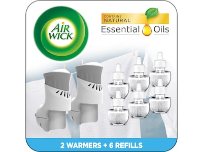 Air Wick Plug-in Scented Oil Starter Kit, Fresh Linen, 4.02 Fl. Oz. (01914)