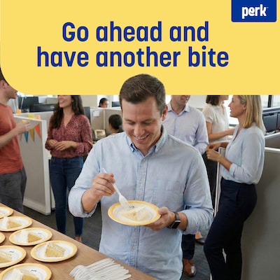 Perk™ Polystyrene Fork, Medium-Weight, White, 300/Pack (PK56401)