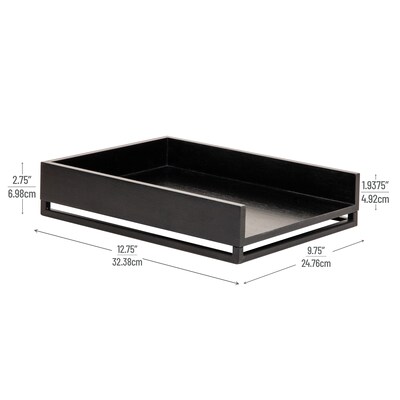 Mind Reader Metal Accessory Tray, Black (WDMTRAY-BLK)