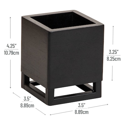 Mind Reader Pen Holder, Black (PENWD-BLK)