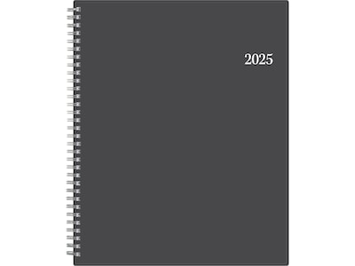 2025 Blue Sky Passages 8.5 x 11 Weekly & Monthly Appointment Book, Plastic Cover, Charcoal Gray (1