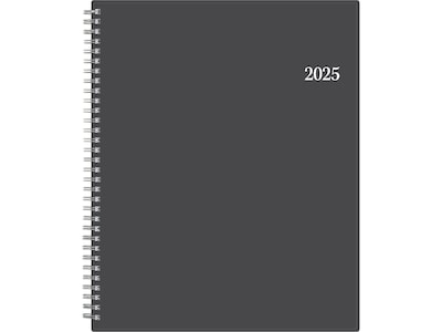 2025 Blue Sky Passages 8.5 x 11 Weekly & Monthly Appointment Book, Plastic Cover, Charcoal Gray (100009-25)