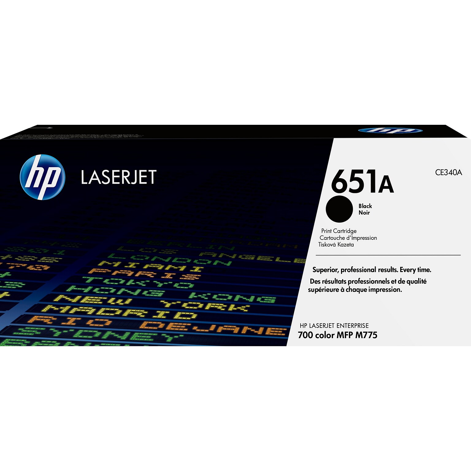 HP 651A Black Standard Yield Toner Cartridge, Prints Up to 13,500 Pages (CE340A)