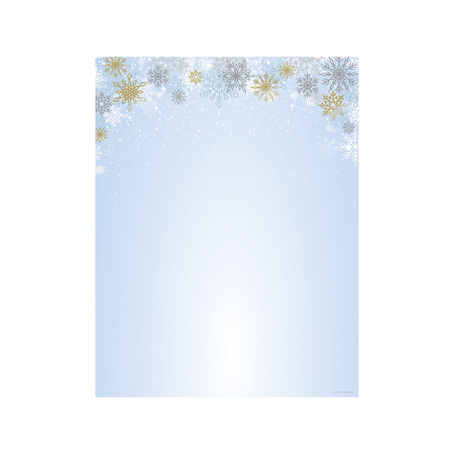 Great Papers Snowy Day Seasonal Letterhead, Multicolor, 25/Pack (2023049)