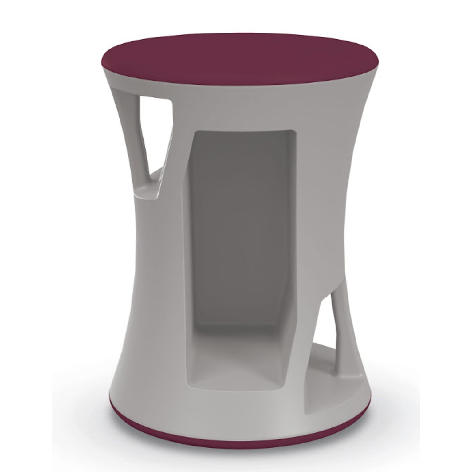 MooreCo Hierarchy Flipz Polypropylene School Stool, Purple/Gray (83464-PURPLE)